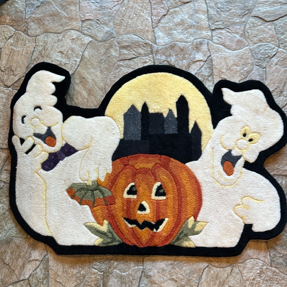 Rug Halloween Pumpkin Ghost Throw Rug